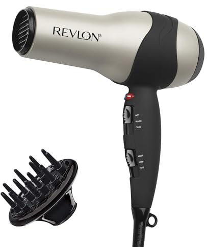 REVLON Turbo Hair Dryer | 1875 Watts of Maximum Shine, Fast Dry (Silver)