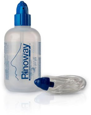 Rinoway® - Doccia Nasale - Irrigatore Nasale a Pressione e a Caduta con Ugello Nebulizzatore - Sollievo per Sinusite, Rinite Allergica e Raffreddore - Envicon®