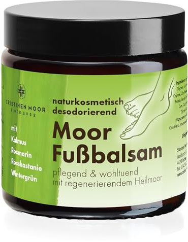 CristinenMoor Moor Fußbalsam mit Naturmoor zur täglichen Fußpflege gegen Fußgeruch, Fußcreme bei Fußpilz, sheabutterreiche Fußpflege Creme für sehr trockene Fußhaut, auch in Zehenzwischenräumen