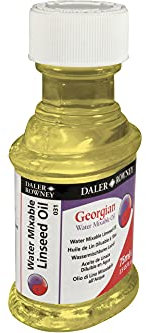 Daler-Rowney Georgian Oil Medium, Glass Jar, 2.54oz - 75 ml, Water Mixable Linseed Oil