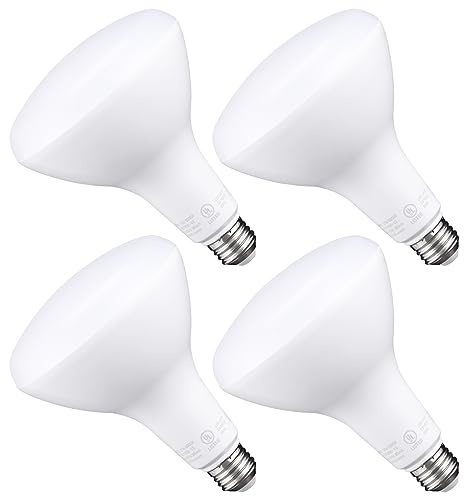 Bombilla led BR40 regulable de 17 W, equivalente a halógena de 100 W, bombilla de luz de inundación R40, ángulo de haz de 110°, 1600 lm, casquillo de rosca E26 de tamaño mediano para el hogar, comercial, iluminación general.