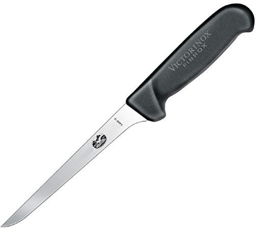 Victorinox Fibrox Kochmesser, Ausbeinmesser, Extra Scharfe Klinge, Rostfreier Stahl, Spülmaschinengeeignet, Swiss Made