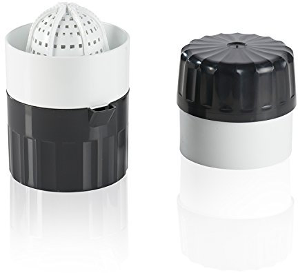 Börner Presse-agrume • Presse-agrumes pour Jus de Fruits/Légumes Frais • Extracteur de Jus avec Récipient • Presse-Citron & Orange Manuel • Presse-Fruits • Couleur: Noir