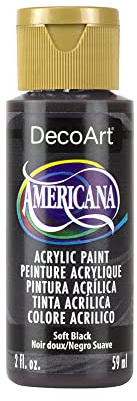 DecoArt Americana Acrylic Multi-Purpose Paint, Soft Black