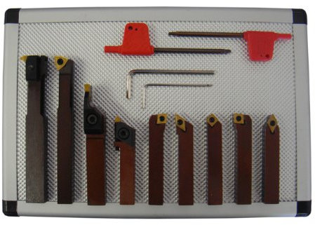 PAULIMOT Drehmeißel-Set mit Wendeplatten, 8mm, 9-teilig