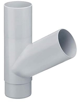 INEFA Tuyau Descente Branchement 60° 75/75mm Gris Plastique Accessoires Gouttière