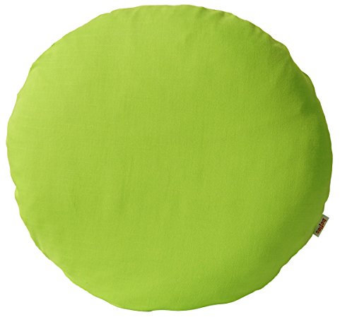 beties Farbenspiel Kissenhülle ca. Ø40 cm - Kissenbezug in interessanter Größen- und Farbauswahl - 100% Baumwolle für eine fröhlich Stimmung in Unifarben (Apfelgrün)