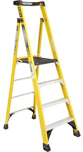 Werner PD7304 Type IAA Aluminum Podium Ladder - 4', Yellow