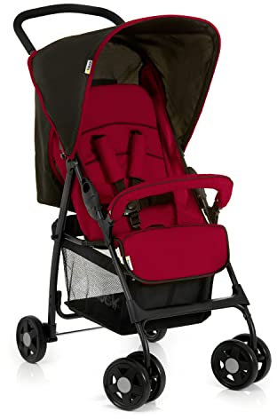 hauck Buggy Sport, Ultra Leicht - nur 5,9 kg, für Kinder bis 15 kg, Klein Zusammenklappbar, Reisebuggy mit Liegefunktion, Extra Großer Korb bis 3 kg (Tango/Caviar)