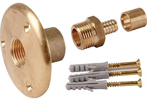 Applique sortie de cloison laiton à glissement - PER Ø 12 mm - F 1/2 - Watts industrie