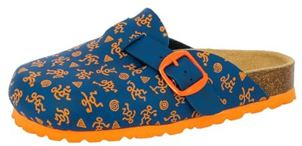 Lico Bioline Clog Kids, Zoccoli Unisex Adulto, Blau Orange, 38 EU