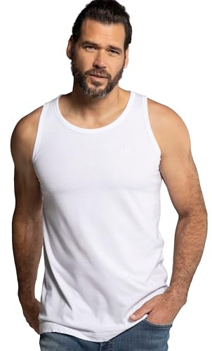 JP 1880 Tanktop, Canottiera Uomo, Bianco, 4XL