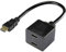 Renkforce RF-4212177 HDMI Y-Adapter [1x HDMI-Stecker - 2x HDMI-Buchse] Schwarz vergoldete Steckkontakte 20.00 cm