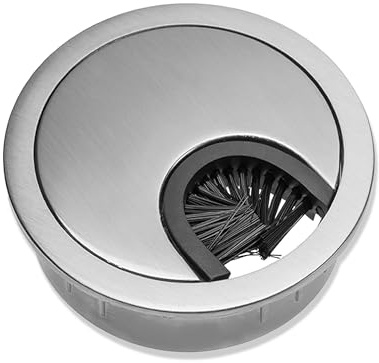 Mprofi MT® 1 Pieza | Pasacables de Acero Inoxidable Ø80mm | Organizador para Escritorio | Salida Redonda para Gestión de Cableado | Acabado INOX