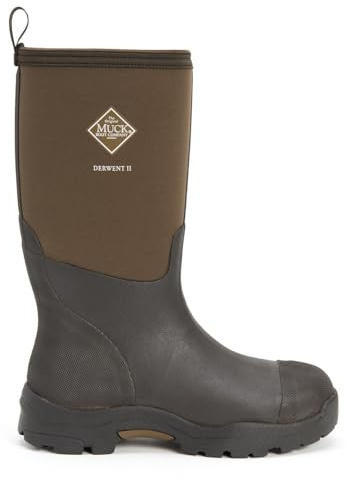 Muck Boots Unisex MB Derwent II Pull On Waterproof Wellington Boot, Bark, 10