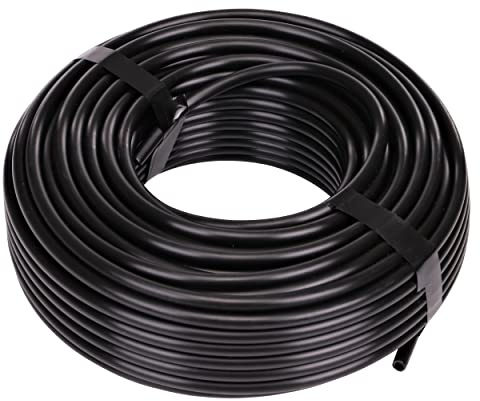 Raindrip 016010T 1/4-Inch Drip Irrigation Supply Tubing, 100-Foot., for Drip Irrigation, Drip Emitters, Irrigation Parts, Systems, Black Polyethylene