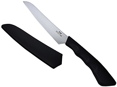 KAI Select coltello da frutta con fodero e manico in plastica - Acciaio inox SUS420J2 - Lunghezza lama 12 cm, lunghezza totale 23,5 cm - Coltello multiuso spelucchino
