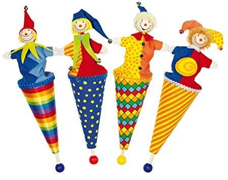 goki 51818 - Pup-up Clown, sortiert, 1 Stück