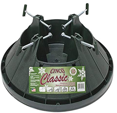 Good Tidings Cinco C-148 Classic Tree Stand For Up To 10' Trees, Medium, Green