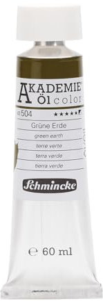 Schmincke – AKADEMIE® Öl color, feine Künstler-Ölfarben, Grüne Erde, 41 504 011, 60 ml Tube, höchst lichtecht, Ölmalerei