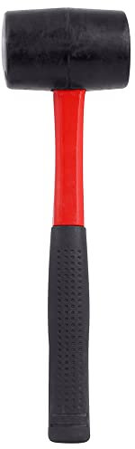 Dekton Fiberglass Rubber Mallet 16oz-Durable Fiberglass Handle| Non-Marring Rubber Head| Ideal for Carpentry, Construction| Impact-Resistant | Comfortable Grip| Versatile Tool for Precision Striking