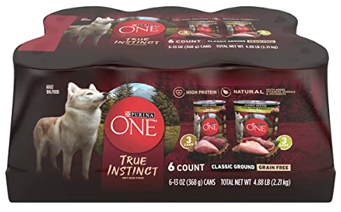 Purina ONE True Instinct Grain Free Wet Dog Food Variety Pack, (6) 13 oz