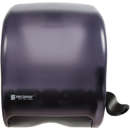 San Jamar T950TBK Element Lever Roll Towel Dispenser, Classic, Transparent Black Pearl