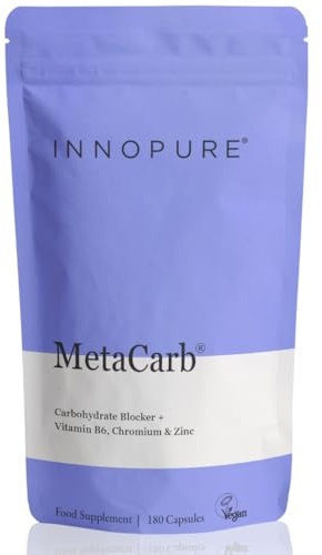 MetaCarb® Metabolic & Blood Sugar Balance Support – with Chromium, Zinc & Vitamin B6 – UK Made, 180 Vegan Capsules