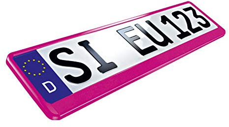 ERUSTAR Think Pink! Kennzeichenhalter, pink