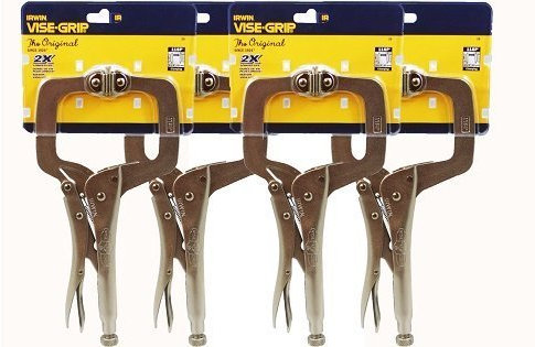IRWIN Vise-Grip 11SP(20) 11-Inch Locking Clamp with Swivel Pads (4 Pack) by Irwin Tools