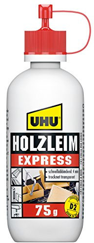 UHU Colle à bois Express 48580 p. bricolage, flacon 75g, 65ml, blanc, 3340500