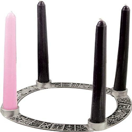Cathedral Art Diameter Jesse Tree Advent Candleholder Wreath (AD118)