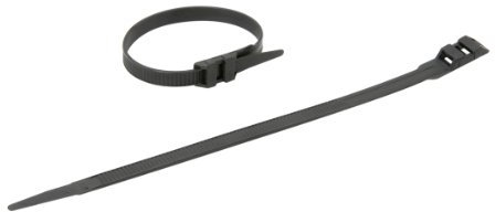 Sangle autobloquante | Serre câble plastique | Collier de serrage | Collier de serrage plastique | Sachet avec accroche de 10 colliers auto|bloquants 9 mm x 260 mm | Noir | 709031 Debflex