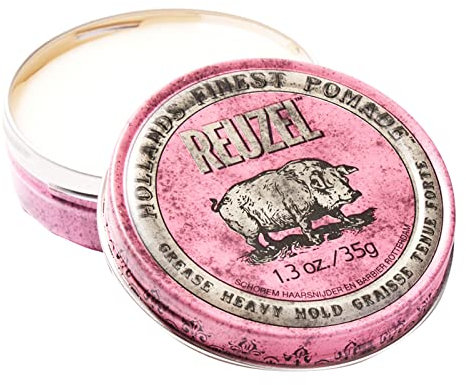 Reuzel Pink Grease Heavy Hold Pomade, Hair Holding Wax For Men, 35 g