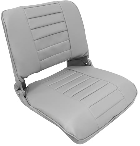 Wise 8WD135LS-717 Pro Style Clam Shell Folding Boat Seat with Removable Cushions, Grey