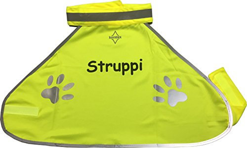 Nashville print factory Warnweste Hund Sicherheitsweste Hundewarnweste Bedruckt mit Name (M)