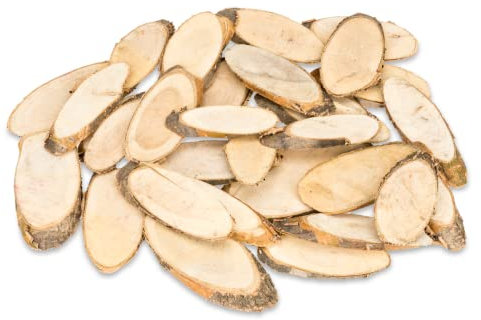 NaDeco Holzscheiben oval Pinienholz ca.6-10cm 250g ovale Baumscheiben Holz Scheiben oval oval Astscheiben Baumscheibe Holzscheibe oval