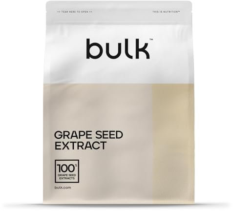 Bulk Extrait de pépins de raisin, 250 g, l'emballage peut varier