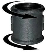 Manchon 26x34, droite droite noir