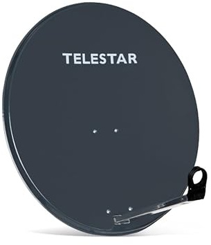 Specchio SAT Telestar, in alluminio, 80 cm – Antenna satellitare Offset Telestar, Alluminio Grigio, ý 80 cm