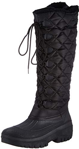 HKM Kodiak Fashion-9100 - Stivali termici invernali da equitazione unisex per bambini, Unisex - Bambini, Stivali da cavallerizzi, 4000315779819, 9100 nero, 29 EU