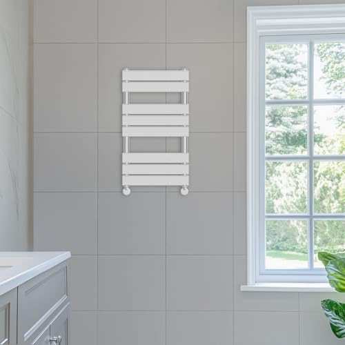 NRG 800x450mm Flat Panel Heated Towel Rail Bathroom Rad Radiator Chrome