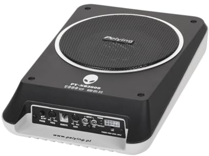 Peiying NB-3000 Subwoofer attivo auto cono da 20 CM (1000 Watt Max, MOSFET, ultra piatto)