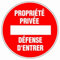 Novap Polystyrène Panneau Propriété privée défense d'entrer - Rigide Ø300mm - 4061368, Blanc