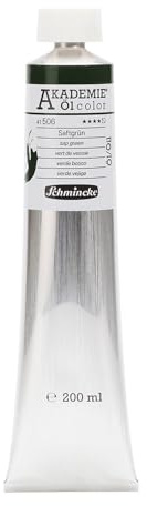 Schmincke – AKADEMIE® Öl color, feine Künstler-Ölfarben, Saftgrün, 41 506 015, 200 ml Tube, höchst lichtecht, Ölmalerei