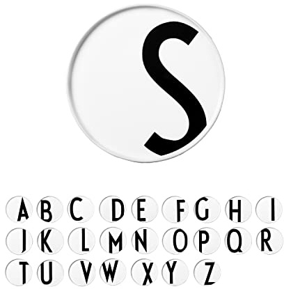 Design Letters Buchstaben Teller Weiß (A-Z) | Weihnachtsdeko, Weihnachtsgeschenke für Frauen, Männer | Tisch deko | Porzellan Geschirr, Snackteller, Weihnachtsteller | Kuchenteller, Deko Teller