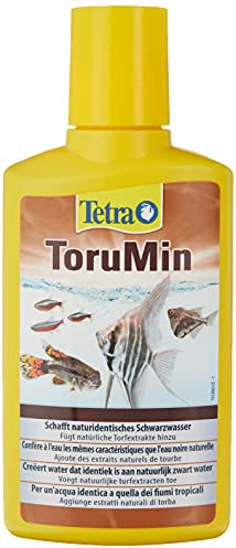 Tetra ToruMin för naturidentiskt svart vatten – tillför naturliga torvtrakt, lämplig för sötvattensakvarier, 250 ml flaska