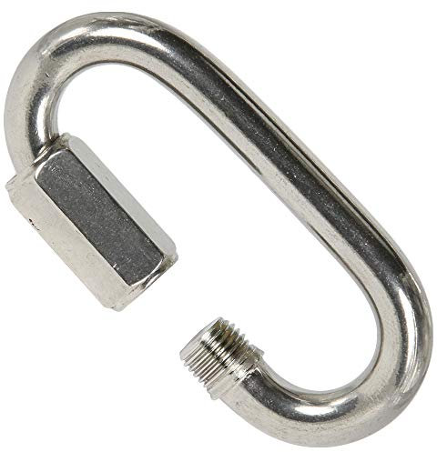 BOOTSTEILE BRAUER Ketten - Schnellverschluss änhl. DIN 56926 Form A D= 5 x 39 mm - (25 Stück) - Edelstahl A4 Schnellverschluss Nottglied Kettenverbinder I