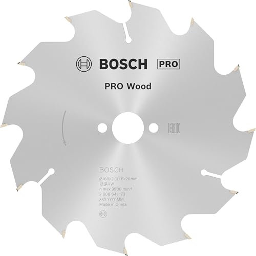 Bosch Professional 2 608 641 173 - Hoja de sierra circular Optiline Wood - 160 x 20/16 x 2,6 mm, 12 (pack de 1)
