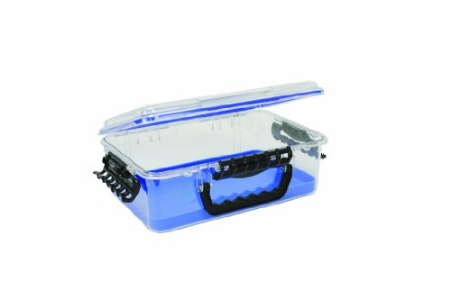 Plano Guide Series 3700 Field Box Waterproof Case, Blue, Large, Waterproof Dry Box With Wrist Strap For Boat, Kayak, And Camping, Outdoor Gear Storage